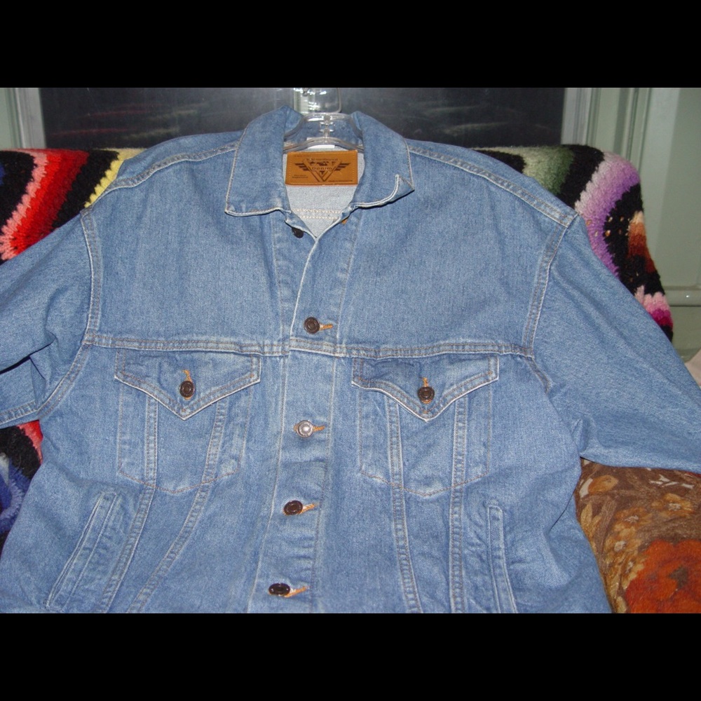 ❤️SOLD❤️Unisex Embroidered Denim Jacket ROCK & ROLL 1980s - Picture 12 of 12